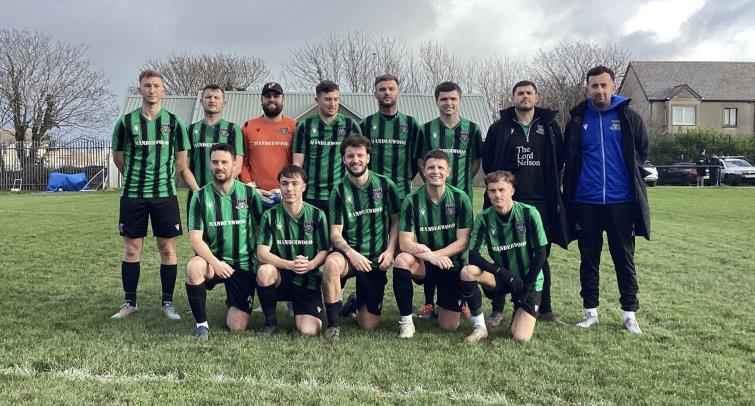 Hakin United before kick off. Pictures Fraser Watson